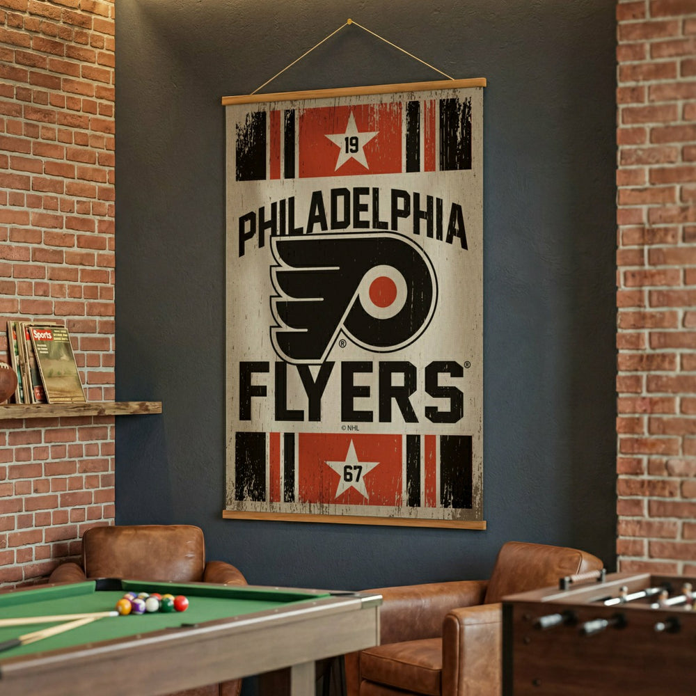 Philadelphia Flyers, Canvas Wall Tapestry, Large, 54x36 - NHL Home