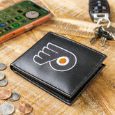 Philadelphia Flyers Black Bi-Fold Embroidered Wallet - NHL Home