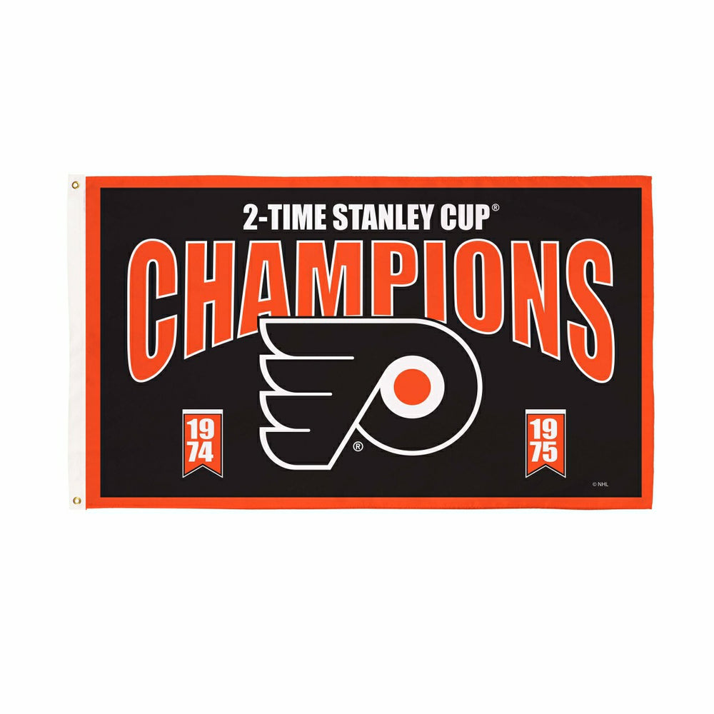 Philadelphia Flyers Single Sided Flag w/ 2 Grommets, 3'x5' Multi Win F - NHL Home