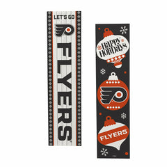 47" Double Sided Leaner, Philadelphia Flyers, Christmas - NHL Home