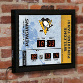 Scoreboard Wall Clock, Pittsburgh Penguins - NHL Home