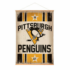 Pittsburgh Penguins, Canvas Wall Tapestry, Large, 54x36 - NHL Home