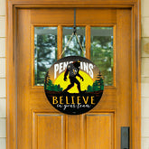 Pittsburgh Penguins Bigfoot Round Door Décor with Hanging Rope, 18x18 - NHL Home
