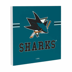 San Jose Sharks Wood Wall Sign, 12x12 - NHL Home
