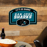 San Jose Sharks USA Embossed Steel Wall Sign, 11" x 17" - NHL Home