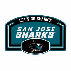 San Jose Sharks USA Embossed Steel Wall Sign, 11" x 17" - NHL Home