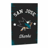 San Jose Sharks Wood Wall Sign, 16x24 - NHL Home