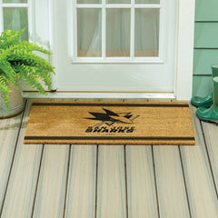 San Jose Sharks Large One Color Coir Mat, 36"x24" - NHL