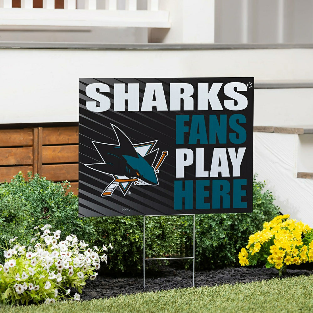 San Jose Sharks Coroplast Yard Sign "Fans Play Here" - NHL Home