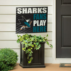 San Jose Sharks Coroplast Yard Sign "Fans Play Here" - NHL Home