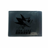 Front Pocket Wallet w/ RFID Blocking, San Jose Sharks, Black - NHL Home