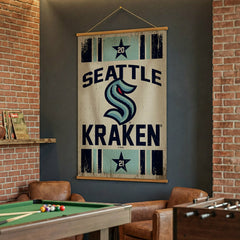 Seattle Kraken, Canvas Wall Tapestry, Large, 54x37 - NHL Home