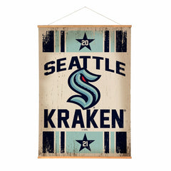Seattle Kraken, Canvas Wall Tapestry, Large, 54x37 - NHL Home