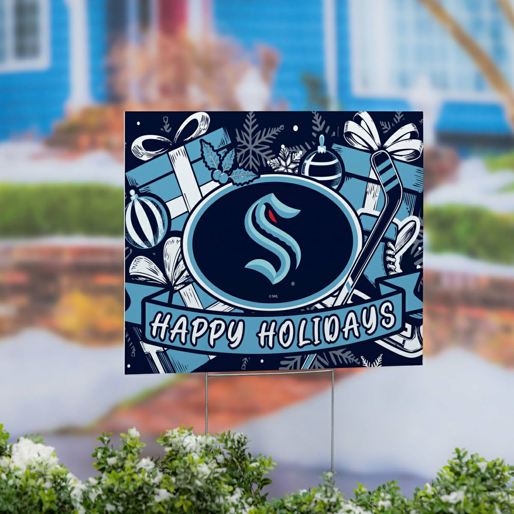Seattle Kraken Yard Sign, Holiday - NHL Home