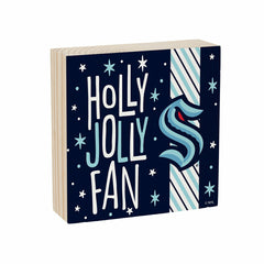 Seattle Kraken Block, Holiday, 6x6 - NHL Home