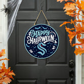 Seattle Kraken Halloween Round Door Décor with Hanging Rope, 18x18 - NHL Home