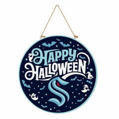 Seattle Kraken Halloween Round Door Décor with Hanging Rope, 18x18 - NHL Home