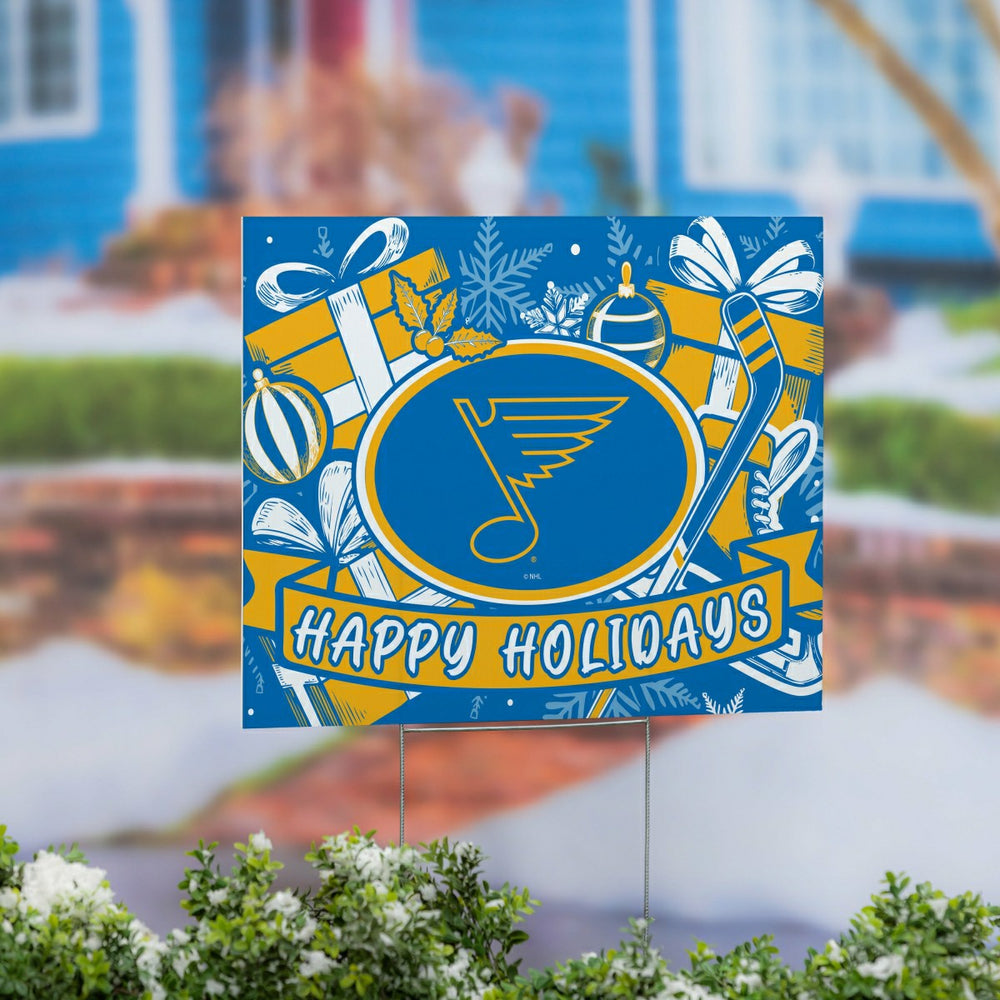 St Louis Blues Yard Sign, Holiday - NHL Home