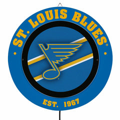 St Louis Blues, Metal Lite, Round - NHL