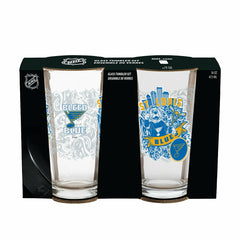 St Louis Blues 16oz Glass pint, Set of 2 - NHL Home