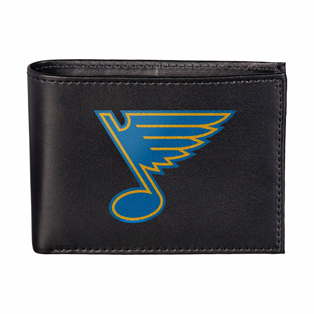St Louis Blues Black Bi-Fold Embroidered Wallet w/ RFID Blocking - NHL Home
