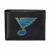 St Louis Blues Black Bi-Fold Embroidered Wallet w/ RFID Blocking - NHL Home