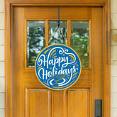 St Louis Blues Holiday Round Door Décor with Hanging Rope, 18x18 - NHL Home