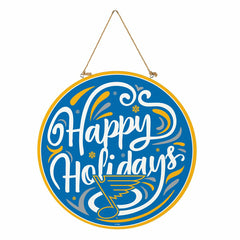 St Louis Blues Holiday Round Door Décor with Hanging Rope, 18x18 - NHL Home