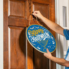 St Louis Blues Halloween Round Door Décor with Hanging Rope, 18x18 - NHL Home