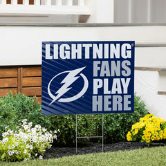 Tampa Bay Lightning Coroplast Yard Sign "Fans Play Here" - NHL Home