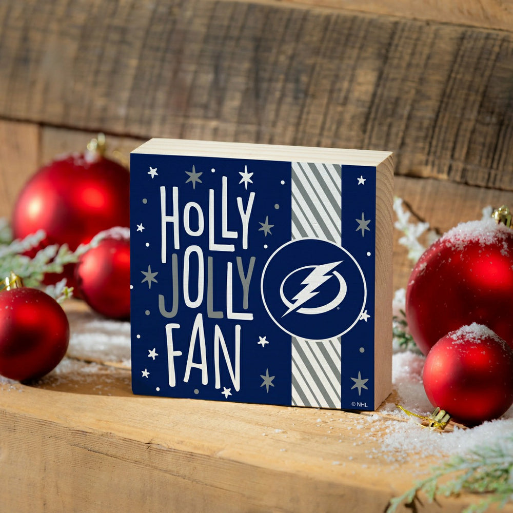Tampa Bay Lightning Block, Holiday, 6x6 - NHL Home