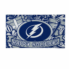 Tampa Bay Lightning Holiday PVC Mat, 28"x16" - NHL