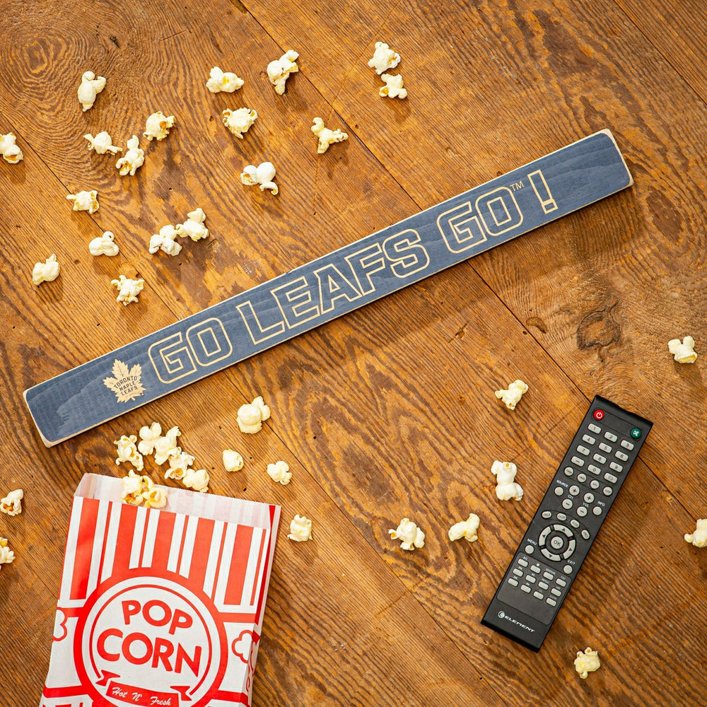 Toronto Maple Leafs Engraved Wood Sign, 1.5" x 18" - NHL Home