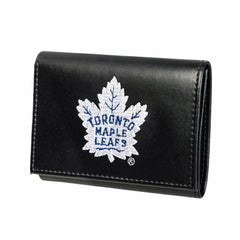Toronto Maple Leafs Black Tri-Fold Embroidered Wallet w/ RFID Blocking - NHL Home