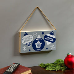 Toronto Maple Leafs Holiday Wood Wall Sign, 6x11 - NHL Home