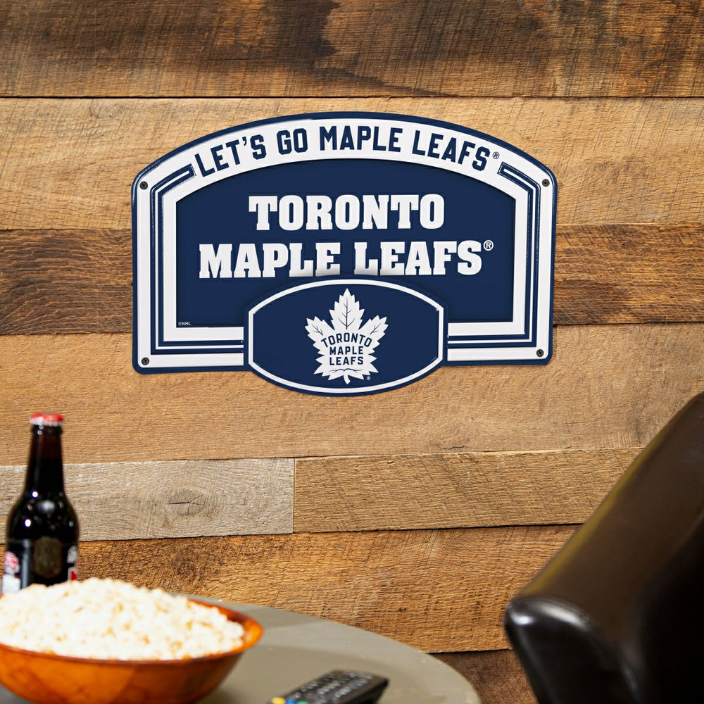 Toronto Maple Leafs USA Embossed Steel Wall Sign, 11" x 17" - NHL Home