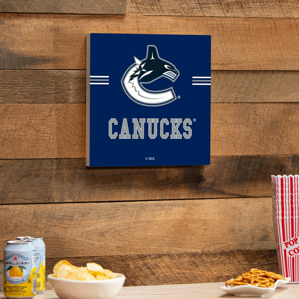 Vancouver Canucks Wood Wall Sign, 12x12 - NHL Home