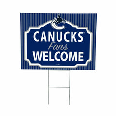 Vancouver Canucks Coroplast Yard Sign, "Fans Welcome" - NHL Home