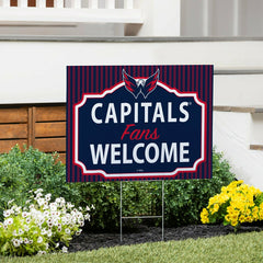 Washington Capitals Coroplast Yard Sign, "Fans Welcome" - NHL Home