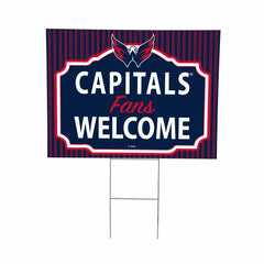 Washington Capitals Coroplast Yard Sign, "Fans Welcome" - NHL Home
