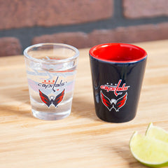 Washington Capitals 4-Piece Ceramic and Glass 2oz. Shot Glass Set - NHL Home