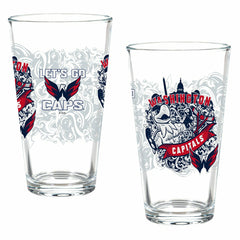 Washington Capitals 16oz Glass pint, Set of 2 - NHL Home