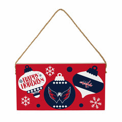 Washington Capitals Holiday Wood Wall Sign, 6x11 - NHL Home