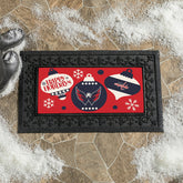 Washington Capitals Holiday Flocked Coir Sassafras Switch Mat, 22"x10" - NHL