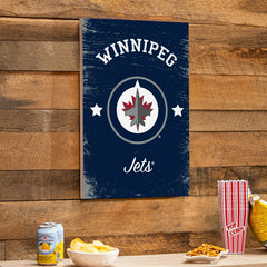 Winnipeg Jets Wood Wall Sign, 16x24 - NHL Home