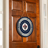 Winnipeg Jets Round Door Décor with Hanging Rope, 18x18 - NHL Home