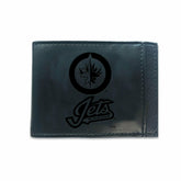 Front Pocket Wallet w/ RFID Blocking, Winnipeg Jets, Black - NHL Home