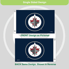 Winnipeg Jets Single Sided Flag w/ 2 Grommets, 3'x5' - NHL Home