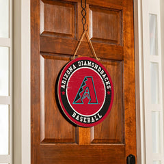 Arizona Diamondbacks Round Door Décor with Hanging Rope, 18x18 - MLB Home