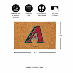 Arizona Diamondbacks Large Full Color Coir Mat, 36"x24" - MLB